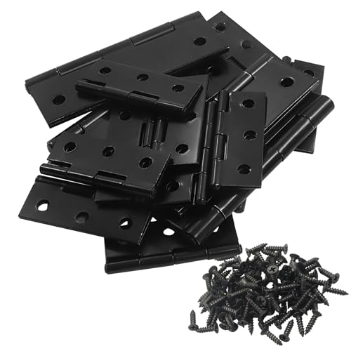 BokWin Door Hinges Butt Folding, Stainless Steel Black, 2 Inch & 3 Inch - color: Black, size: 2 inch and 3 inch