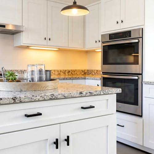 Goldenwarm 5 Pack Black Cabinet Knobs,Single Hole Drawer Knobs - color: Matte Black, size: Single Hole