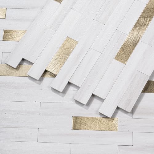 StyloVue 20 Sheets Peel and Stick Backsplash for Kitchen, 2026 Upgraded Dolomite Star Gray with Metal Gold Look Stick on Tile Upgrade Your Kitchen Backsplash, RV, Fireplace - color: Dolomite Star Gray With Metal Gold