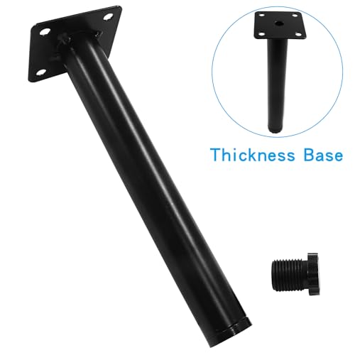 4 Pcs 8"/200mm Metal Furniture Legs, Black, Adjustable - size: 8 inches