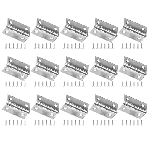 Piutouyar 12 Pack Butt Hinge 2 Inch Mini Hinges, Silver - size: 2 Inch
