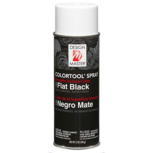 Design Master Colortool Spray Paint 12oz-Flat Black