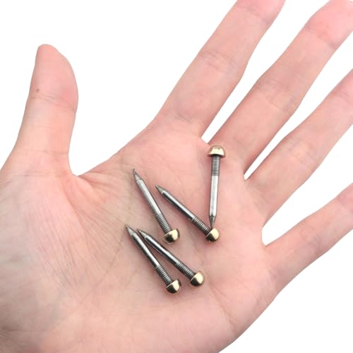 20PCS Brass Gold Round Head Glossy Bubble Nails 6mm Antique Decorative Drum Nails Couch Nails Solid Hemisphere Nails for Fixing Paper Products on Cork Boards Maps Photos DIY Crafts