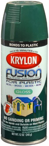 Krylon K02324000 Fusion for Plastic Aerosol Spray Paint, 12-Ounce, Hunter Green - color: Hunter Green