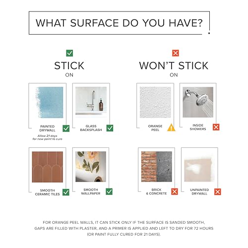 Smart Tiles Peel and Stick backsplash, Stacked White & Grey, 11.43"x9" - color: White & grey