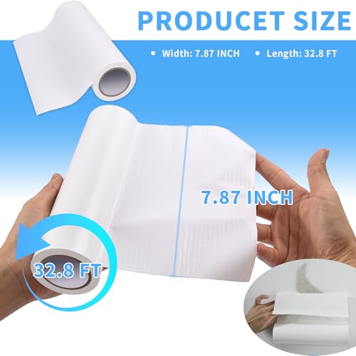 Wall Patch Repair Roll, 7.87" x 31' Waterproof Self-Adhesive Tape for Holes, Blemishes, Pool Liners, Vinyl Skirting, Durable White Patching Solution - color: Bright White