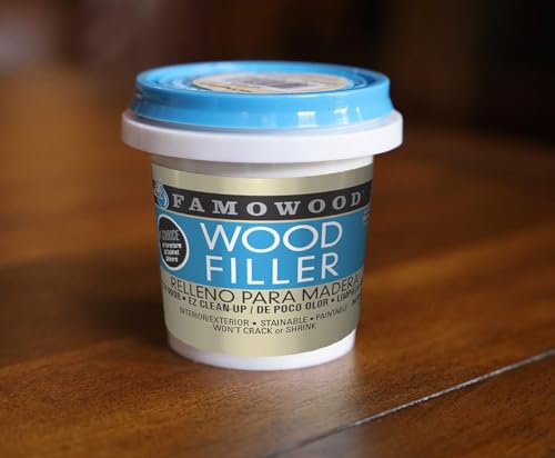 FamoWood 40022126 Latex Wood Filler - Pint, Natural 24 Oz. | Pack of 2 - size: Pack of 2