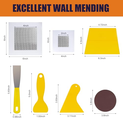 Drywall Repair Kit Drywall Hole Repair Patch Kits Wall Spackle Repair Paste with 8.5OZ White Wall Repair Putty with Scraper, Wall Surface Hole Fill Quick and Easy Solution (3Pack) - color: 3Pack