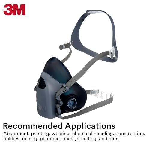3M Reusable Respirator Half Facepiece 7501, NIOSH, Small - size: Small