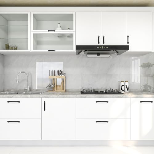 10 Pack Black Cabinet Handles, 3" Hole Center Arch Drawer Pulls - color: Black, size: 3" Hole Center