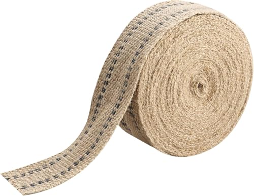 YaeCCC Jute Webbing,Upholstery Webbing for Chair,2" x20Yd Upholstery Strap - color: black, size: 2" x 20 Yd
