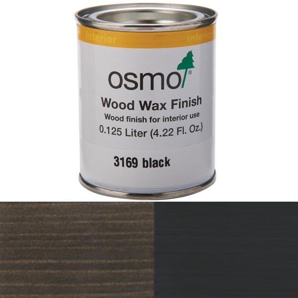 osmo Wood Wax - Black 3169 - .125 Liter - Interior Use - color: Black, size: .125 Liter