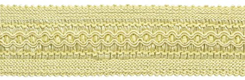 2" (5cm) Basic Trim Collection Solid Wide Gimp Braid Trim (Style# 0200SG) White Gold #14 (White Gold, Light Gold, Golden Beige) Sold By The Yard (36"/3 ft/0.9m) - color: White Gold #14 (White Gold, Light Gold, Golden Beige), size: Sold By The Yard (36"/3