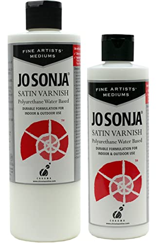 Jo Sonja Polyurethane Satin Varnish - 8oz Bottle - size: 8oz Bottle
