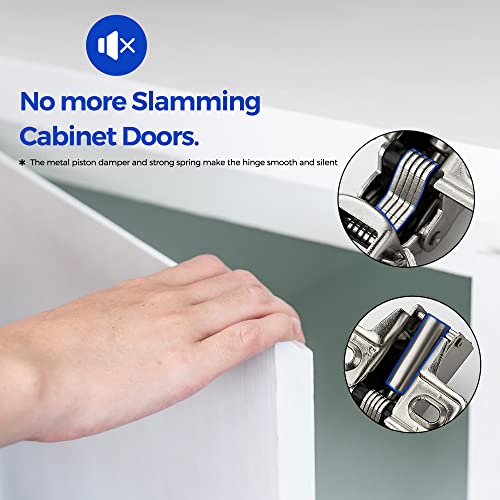 Ravinte Short Arm Kitchen Cabinet Hinges,5/8 Inch Overlay,10 Pack 5 Pairs - size: 5/8 Inch Overlay Cabinet