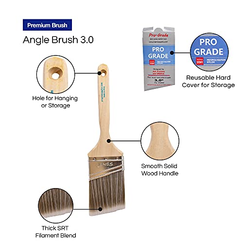 Pro Grade Angle Paint Brushes, Paint Brush Set for Trim & Walls, 5 Pc