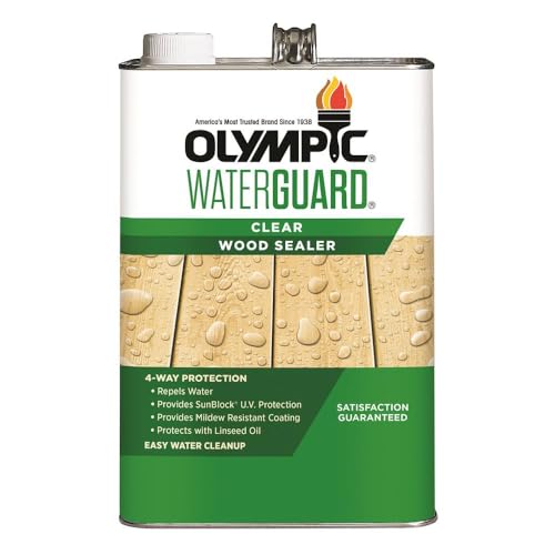 Olympic WaterGuard 1 gal Clear Waterproofing Wood Sealer - color: Clear, size: 1 Gallon, style: No sheen