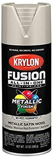 Krylon Fusion All-In-One Metallic Satin Nickel Paint + Primer Spray Paint 12 oz. - Case of: 6