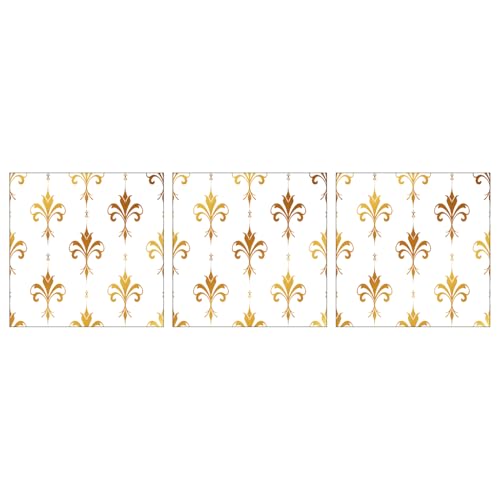 Gold Foil Rub on Transfer for Furniture DTF Transfers for Wood Drawer Decor, Fleur de lis - style: Fleur de lis