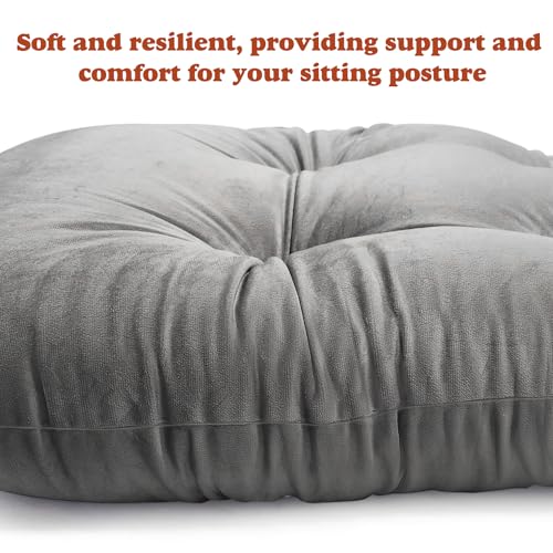 JZHLLA Glider Rocker Replacement Cushion Set with Storage Pockets Soft Flannel Fabric & High-Resilience Foam Non-Slip Back Rocking Chair Cushion for Living Room Rocking Chair(Grey) - color: Grey