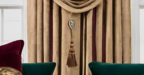 DÉCOPRO Noblesse Collection Elegant Hand Crafted 4" (10cm) Key Tassel (NKT) Cappuccino Brown Multicolor #D2A2 (Chocolate Brown Light Beige Light Brown) Individually Sold - color: Cappuccino Brown Multicolor (Color# D2a2)