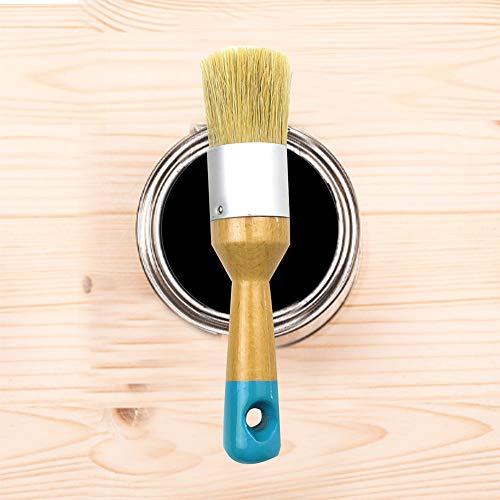 MAXMAN Chalk Paint Brush 2Pcs, Small Wax &Stencil Brushes, Natural Bristles - size: 2PCS-Small