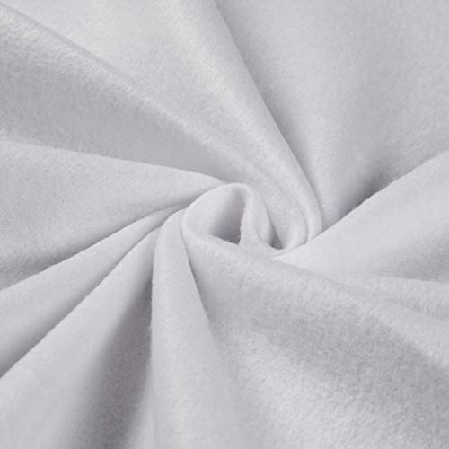 Polar Fleece Solid White, Fabric by the Yard - color: White