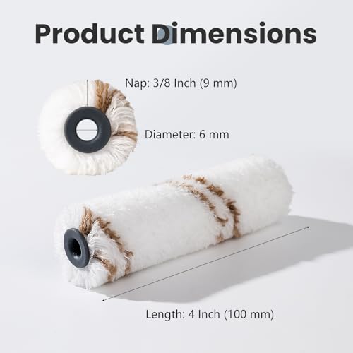MIster Rui 4 Inch Paint Roller Kit, Foam Paint Roller, Microfiber Paint Roller Covers 10 Pack