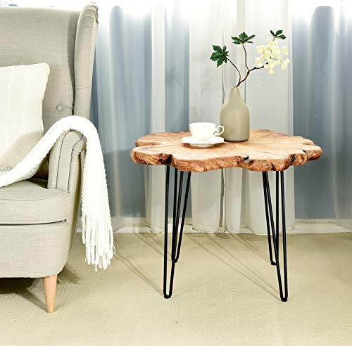 WELLAND 19" Satin Black Hairpin Table Legs, Set of 4 with Screws