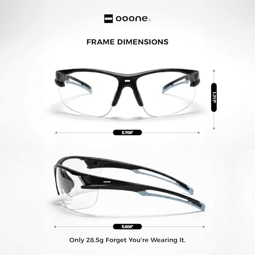 ANSI Z87+ Safety Glasses, Anti-Fog Lightweight Protective Eyewear - color: Clear