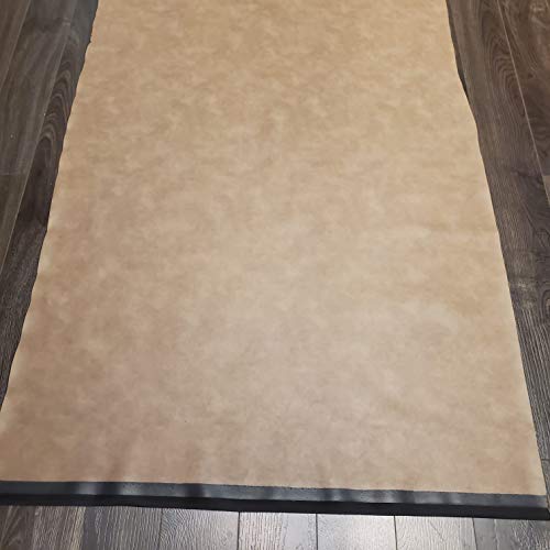 NAT Leathers | Taupe Vegan Faux Leather Synthetic Pleather 0.9 mm 1/2 Yard 18-20 inch Wide x 54 inch Length Soft Smooth Upholstery Half Yard (18" x 54") (Taupe) - color: Taupe