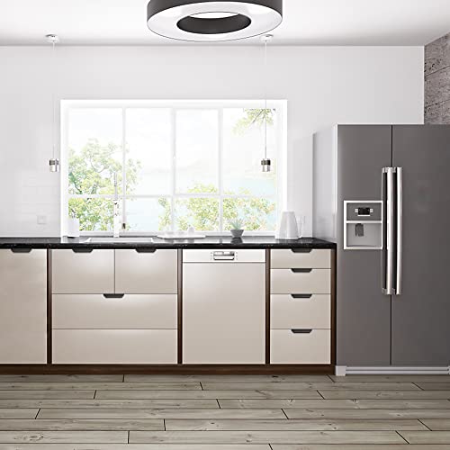 Malimali 5 Pack 3.15" Black Edge Finger Pulls for Cabinets, Drawer Pulls - color: Matte Black, size: 80mm/3.15" (5Pcs)