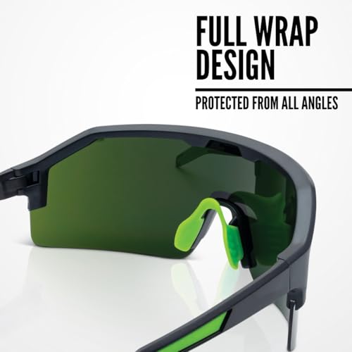 Jackson Safety Maxview+ ANSI Z87.1 Safety Glasses for Men & Women - color: Black, style: Shade 5 Infrared
