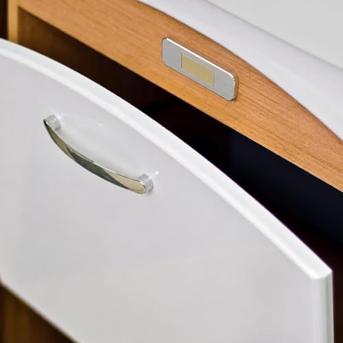 6 Pack Magnetic Cabinet Door Catch, Ultra Thin Adhesive Cabinet Magnets, No Drill Stainless Steel Magnetic Drawer Door Closure with Double-Sided Tape for Kitchen, Cupboard, Bathroom