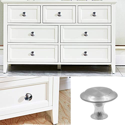 Biaungdo 15 Pack 1Inch Flat Black Kitchen Cabinet Knobs Drawer Dresser Handles Knobs, Round Drawer Handles