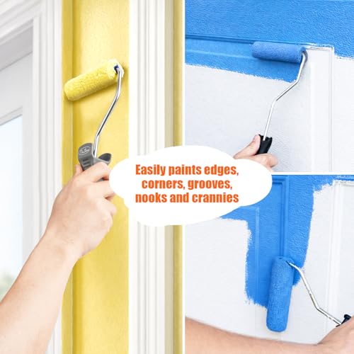 100pcs 4 Inch Microfiber Paint Roller Covers 1/3" Nap,Non-Shedding - color: 100pcs