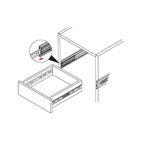 Full Extension Less Noise Ball Bearing Drawer Slides, 10 Inches, 1-Pair - size: 10 Inch, style: 1 Pair