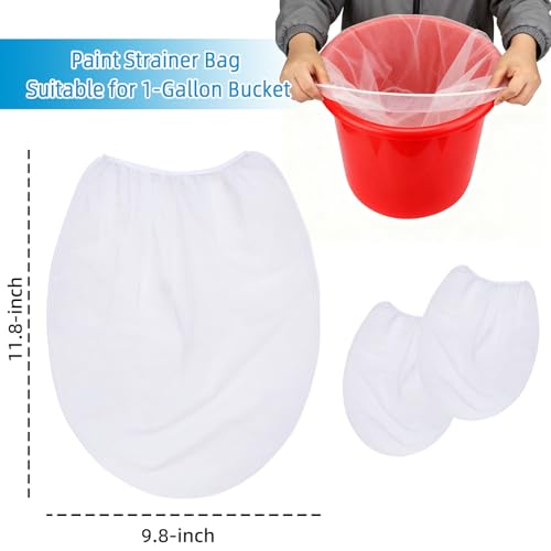 10 Pcs Paint Strainer Bags 1 Gallon for Painting/Paint Bucket/Gardening