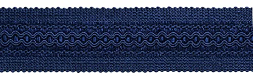 2" (5cm) Basic Trim Collection Solid Wide Gimp Braid Trim (Style# 0200SG) Dark Navy Blue #J3 (Dark Blue) Sold By The Yard (36"/3 ft/0.9m) - color: Dark Navy Blue #J3 (Dark Blue), size: Sold By The Yard (36"/3 ft/0.9m)