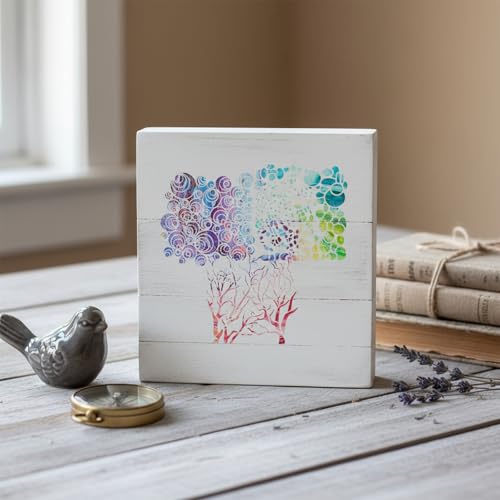 30Pcs Texture Stencils for Crafts, Reusable Geometric Stencils for Painting