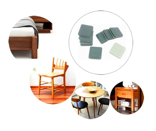 ALIMITOPIA 20pcs Furniture Glide Stick-on Teflon Chair Kitchen Appliances Slider Bumper Self-Adhesive Pad Floor Protector for Hardwood Tile or Marble Floor(Square;1.4 inches) - size: Square 35mm