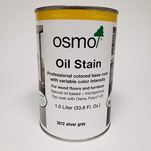 Osmo Oil Stain, 3512 Silver Gray - 1 Liter - color: Silver/Gray