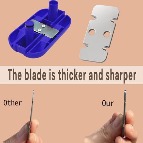 SHIAWASENA Hand Planer Versatile Woodworking Edge Bander for Burrs, Edge Banding Trimmer with Tungsten Carbide Blades, Double & Single Edge Operation for ABS, PVC, Veneer, Laminate, Melamine(Blue) - color: Blue