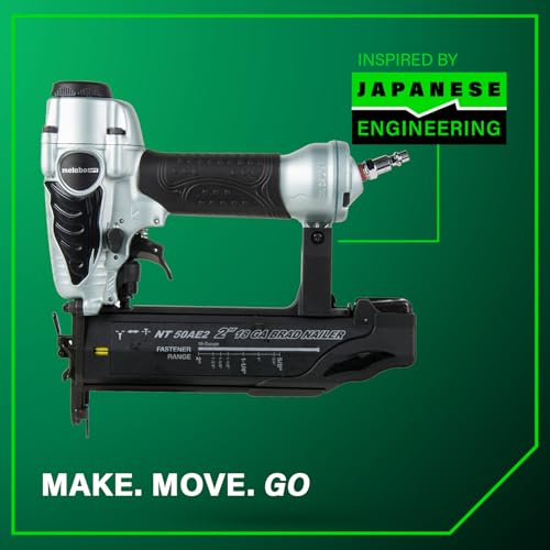 Metabo HPT Brad Nailer,Pro-Preferred Lightweight Pneumatic Power Nailer for Precision Trim Work and Furniture Building,Adjustable Depth,18 Gauge,5/8" up to 2" Brad Nails,NT50AE2,(Pack of 5) - size: Loveseat (Pack of 5)