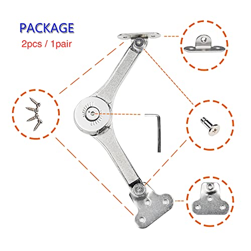 Toy Box Hinges Soft Close - Lid Support Heavy Duty Chest Soft Close Hinges for Wooden Box, Support 50lb/2pcs (APFFSY)