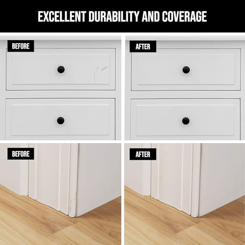 White Touch Up Paint Pen Multi Surface Touch Up Paint Scratch Repair for Wall Door Cabinets Wood Furniture Semi Gloss White