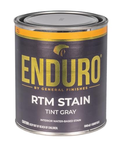 General Finishes Enduro RTM Water Based Wood Stain, 1 Quart, Tint Gray - color: Tint Gray, size: 1 Quart
