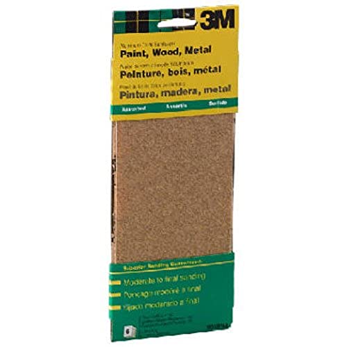 3M 9015 General Purpose Sandpaper Sheets 3-2/3-in by 9-in Fine Grit - size: 3-2/3 in x 9 in