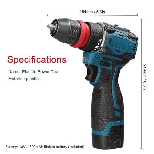 18V 2 in 1 Power Drill, Electric Screwdriver, Screw Driver