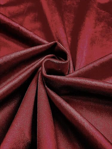 Velvet, Heavy Weight Upholstery, 59" Wide Luxurious Upholstery Royal Velvet Fabric by The Yard, (Burgundy) - color: Burgundy